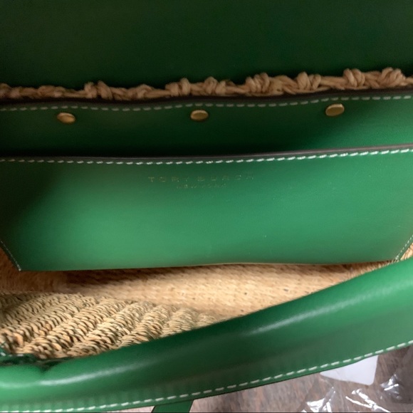 NWT Tory Burch Classic Miller Straw crossbody Bag - Picture 15 of 16